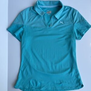 Puma M Logo Polo T-shirt Moisture-wicking Four-way Stretch Golf Tennis Workout